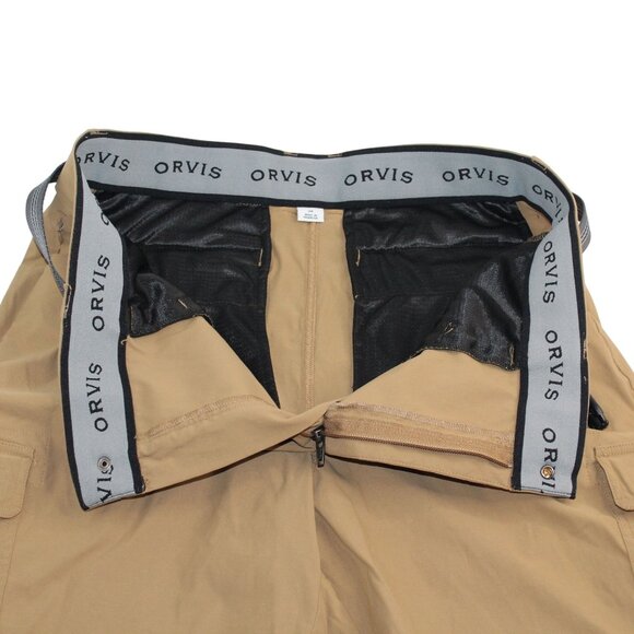 Orvis Cargo Mens Sz 37 Lightweight Stretch Comfort Hiking Fishing Khaki Shorts - Picture 12 of 14